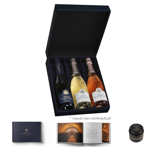 Coffret 3 champagnes + livret & stop bulles